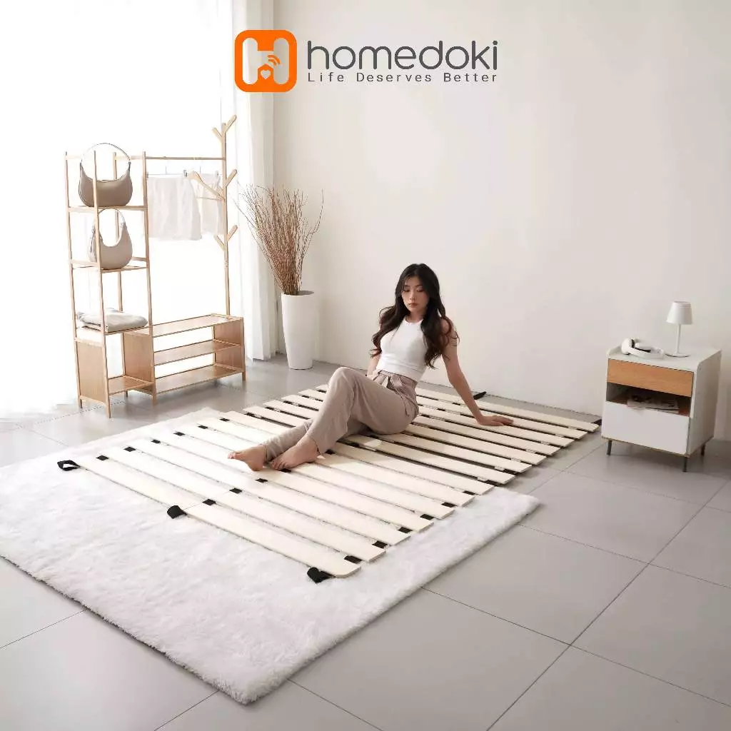 Homedoki Wrapbed Series / Kasur Tatami Papan / Dipan Kayu / Papan Kasur Lipat / Kasur Bernapas - foto 1