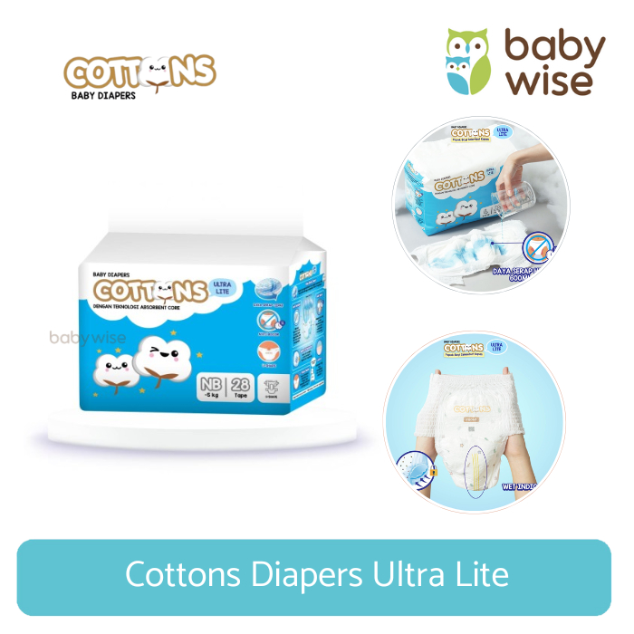 Jual Cottons Diapers Ultra Lite - Popok Bayi | Shopee Indonesia