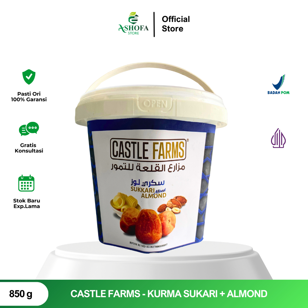 Jual Kurma Sukari Almond Butter Premium Castle Farms Asli Original ...