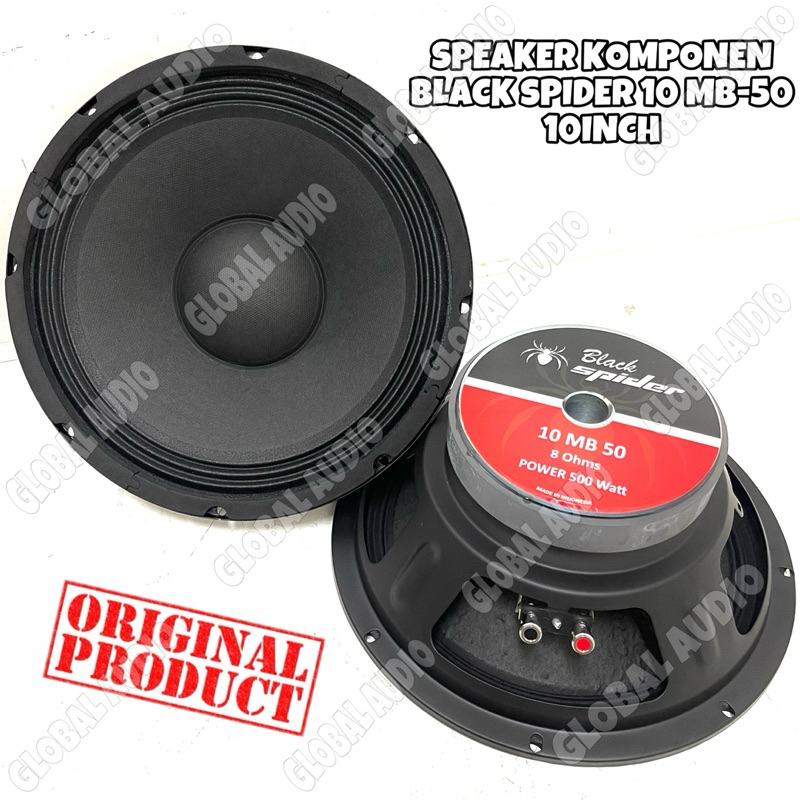 Jual Speaker Komponen Black Spider BS 10 MB 50 10inch Original Woofer ...