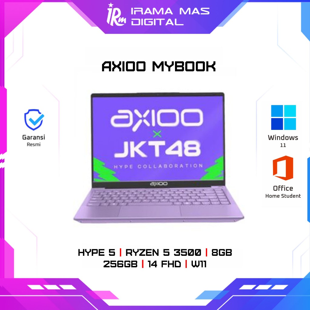 Jual AXIOO MYBOOK HYPE 5 X3 RYZEN 5 3500/8GB/256GB/14 FHD/W11 (PINK ...