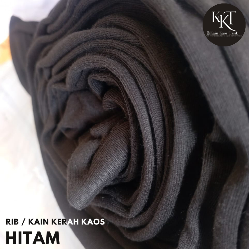 Jual Kain Rib Knit PE 24s Hitam Bahan Kerah Kaos Pergelangan Jaket ...