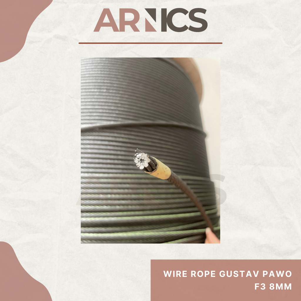 Jual Wire Rope Gustav Pawo F3 8mm / Seling lift sling elevator ...