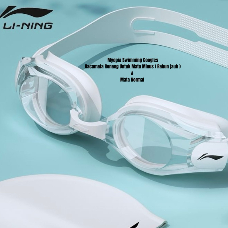 Jual Li-ning Kacamata Renang MINUS & NORMAL Swimming Goggles Waterproof ...
