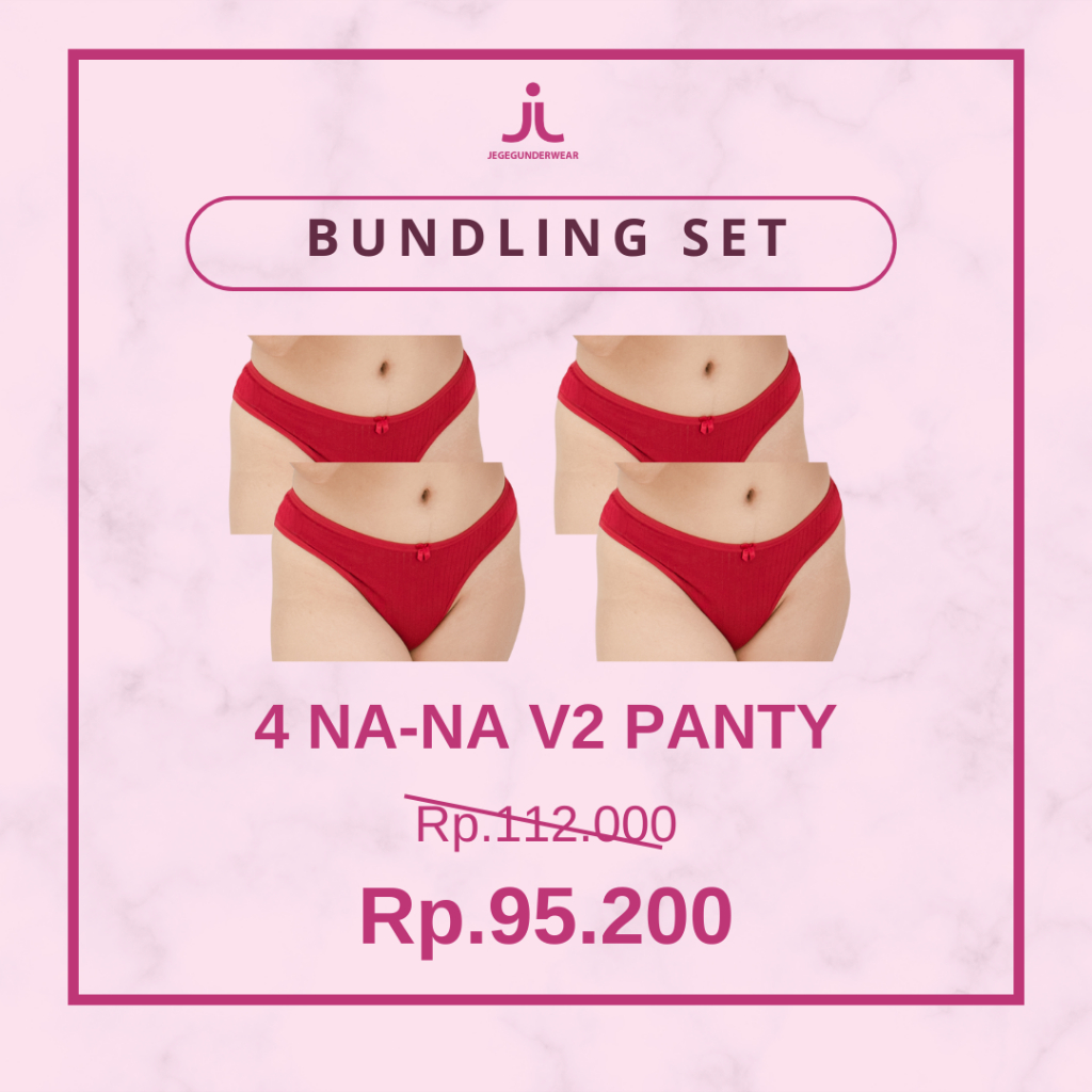 Jual PAKET BUNDLING 4 NA-NA V2 PANTY COTTON PAKIAN DALAM WANITA CELANA