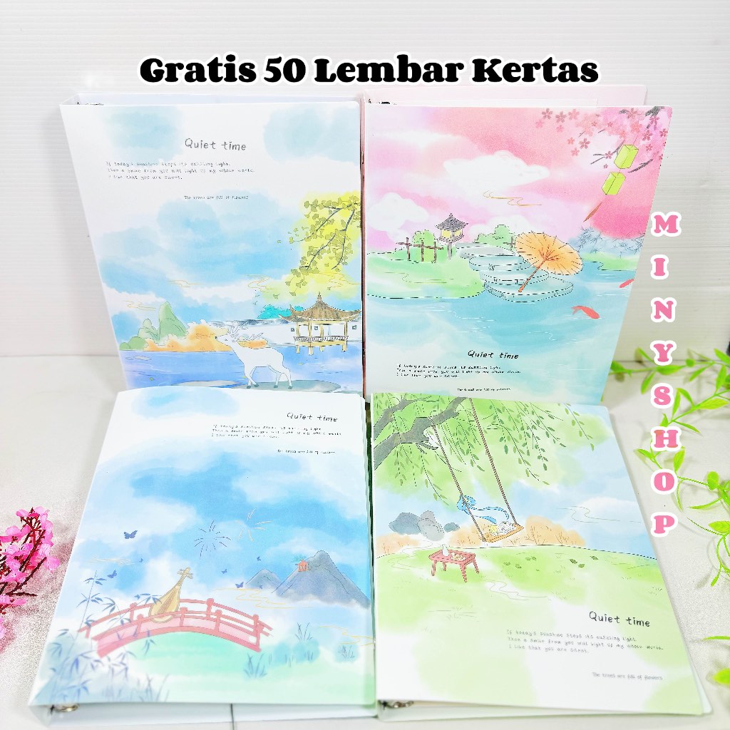 Jual Binder Note Notebook Buku Catatan A5 20 Ring Binder Kuliah Skolah ...