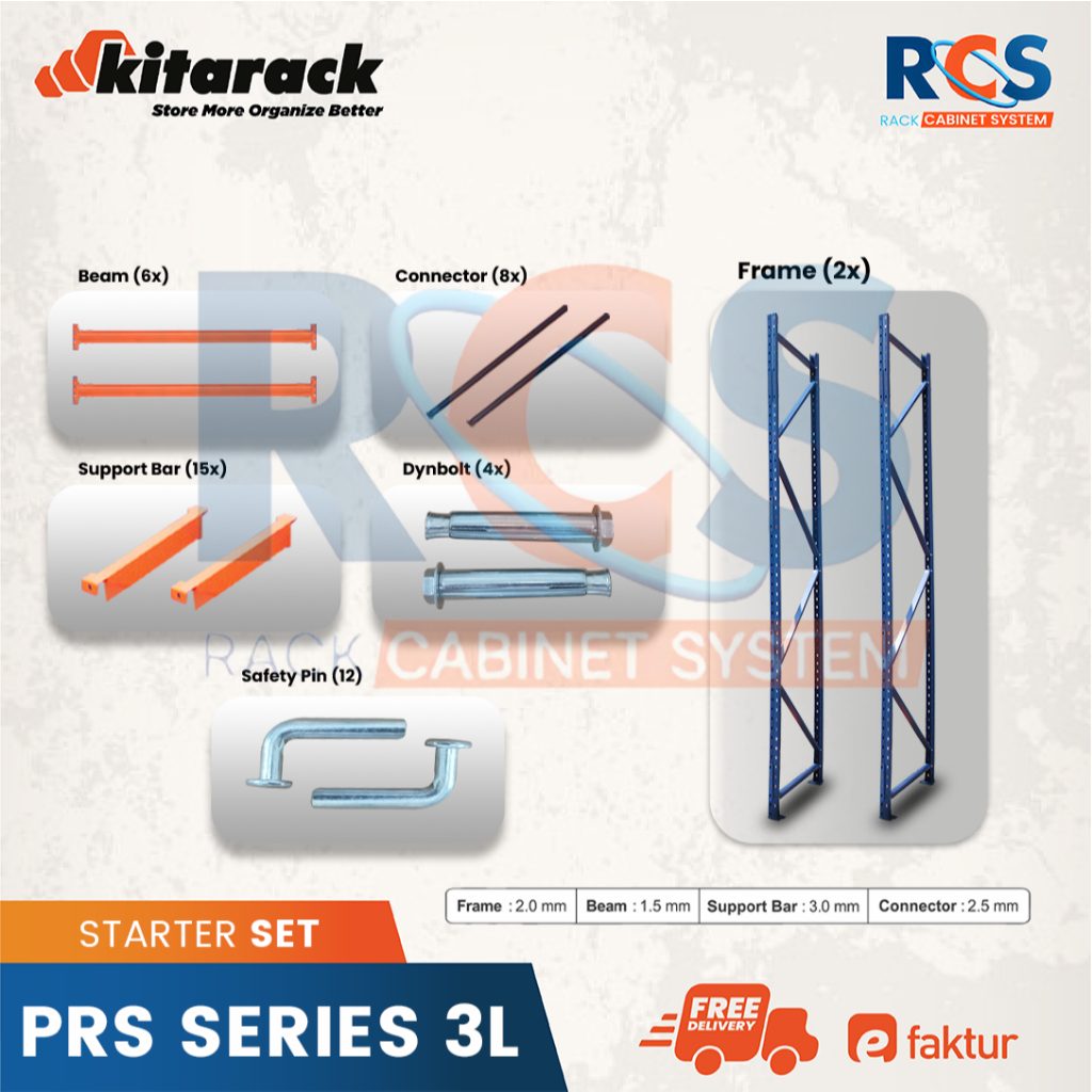 Jual KITARACK Rak Gudang Palet Besi Pallet Rack 1.5 TON Pallet Rack ...