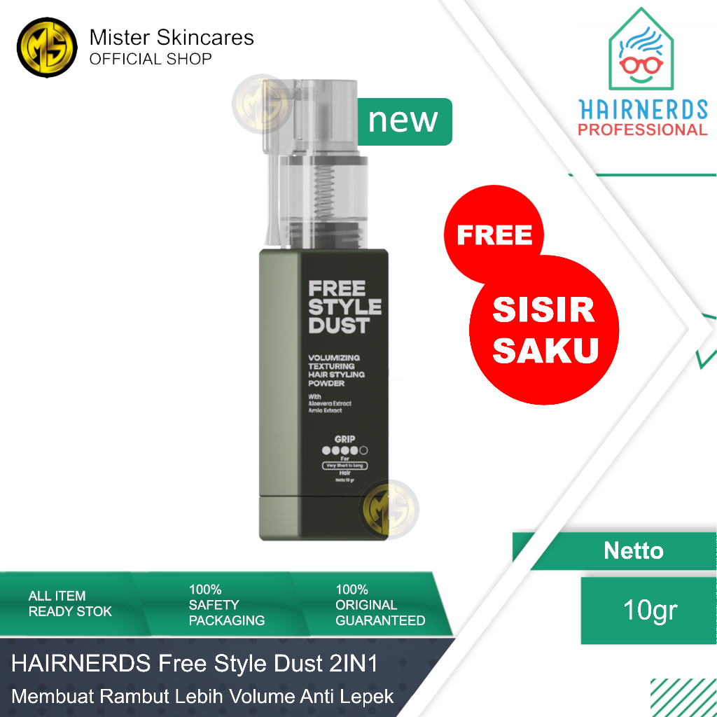 Jual Hairnerds Professional Freestyle Hair Styling Rambut Pria Dust ...