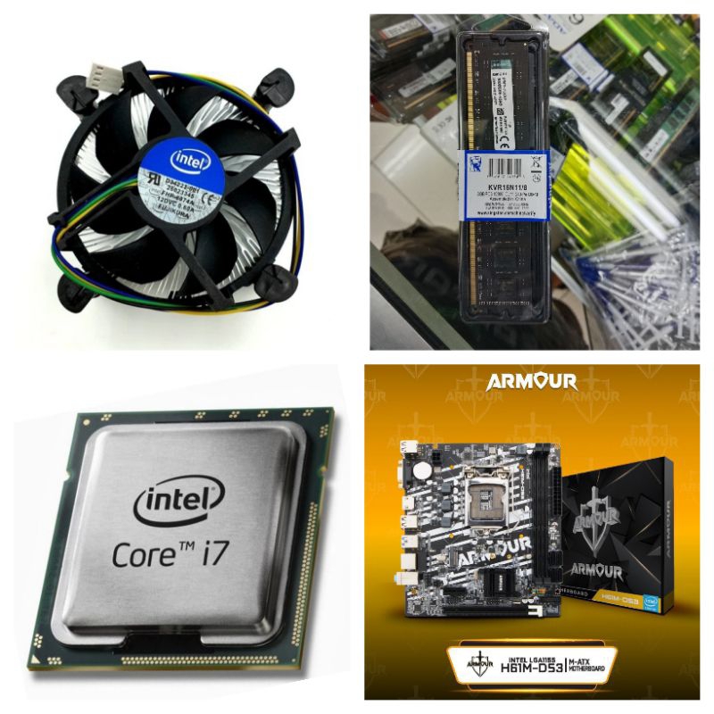 Jual PAKET ARMOUR H61 + I7 2600 + RAM 8GB DDR3 + HSF FAN SOCKET 1155 ...