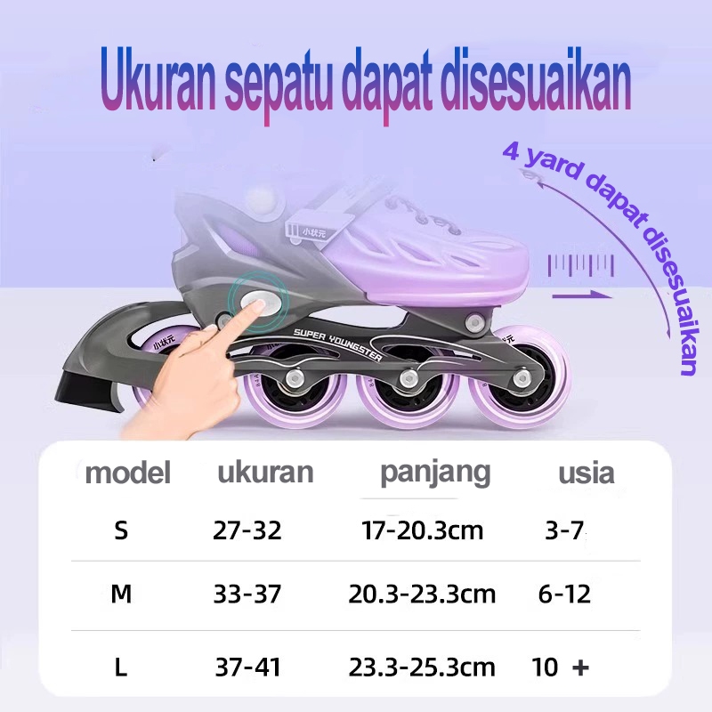 Jual Sepatu roda/roda PU/cangkang 3D/flash roda depan | Shopee Indonesia