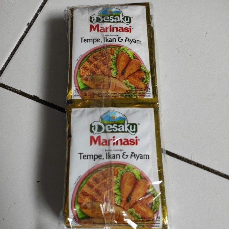 Jual BUMBU DESAKU MARINASI TEMPE IKAN AYAM 15GRAM ISI 12PC