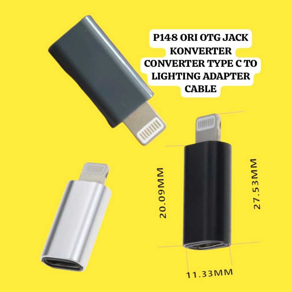 Jual P148 ORI OTG JACK KONVERTER CONVERTER TYPE C TO LIGHTING ADAPTER ...
