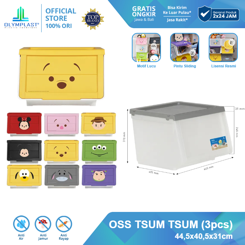Jual OLYMPLAST X Tsum Tsum Disney Series / OSS / Storage Solution ...