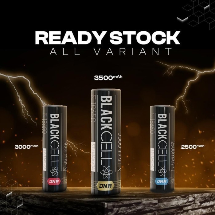 Jual Baterai BLACKCELL BIG BLACK DNA 4000mAh 35A 18650 BATTERY BLACK ...