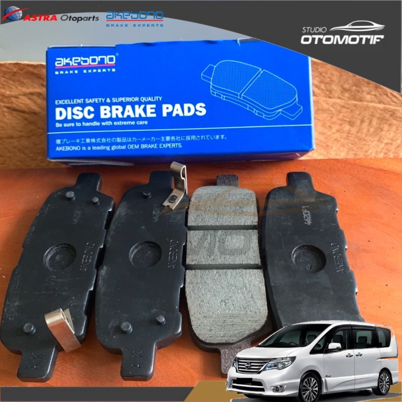 Jual Rear Brake Pad Serena C26 2013-2018 Kampas Rem Belakang Akebono AN ...