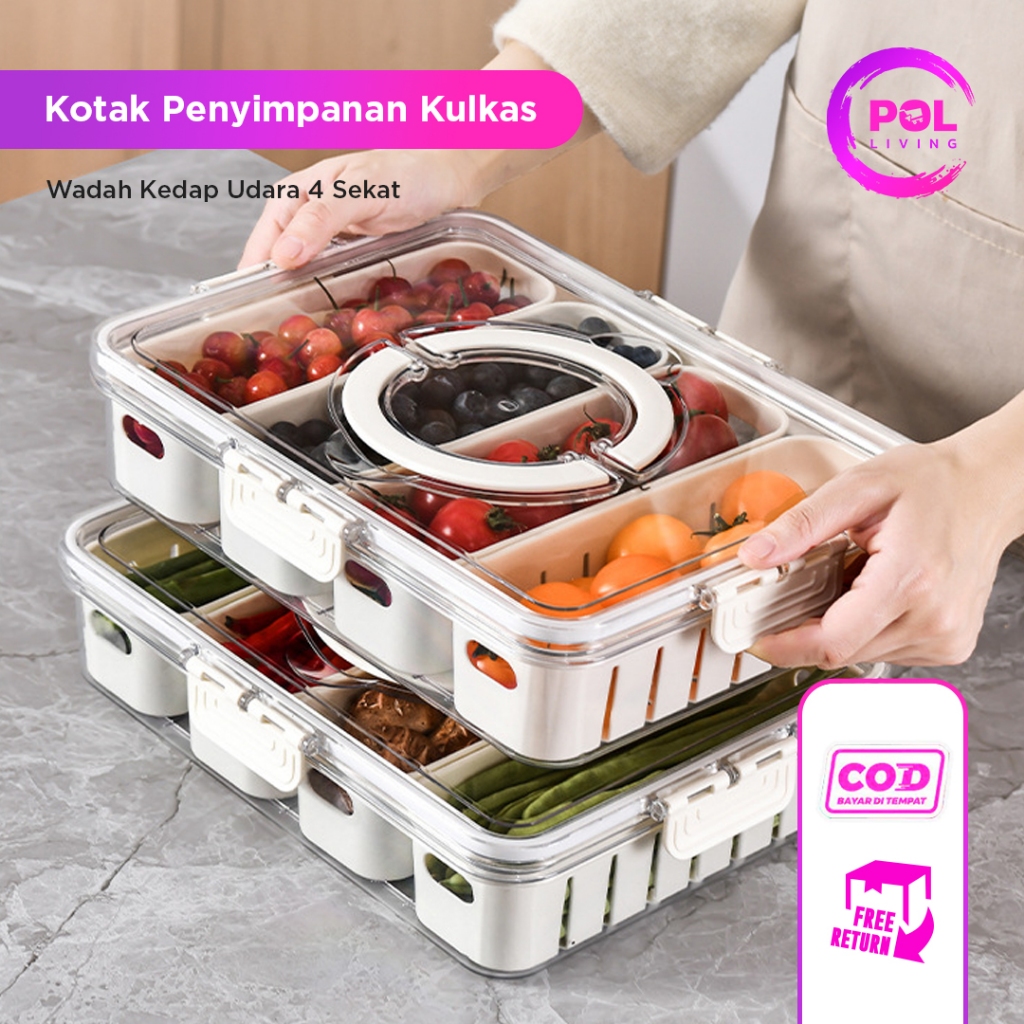 Jual POL - Food Container Sekat Kotak Makanan | Shopee Indonesia