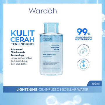 Wardah Micellar Water Series Lightening Acnederm Perfect Bright Nature Daily