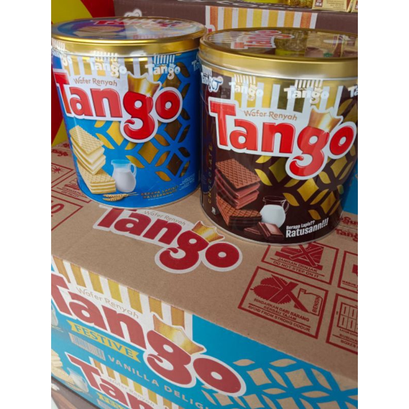 Jual TERMURAH WAFER TANGO KALENG RASA VANILA DAN COKELAT | Shopee Indonesia