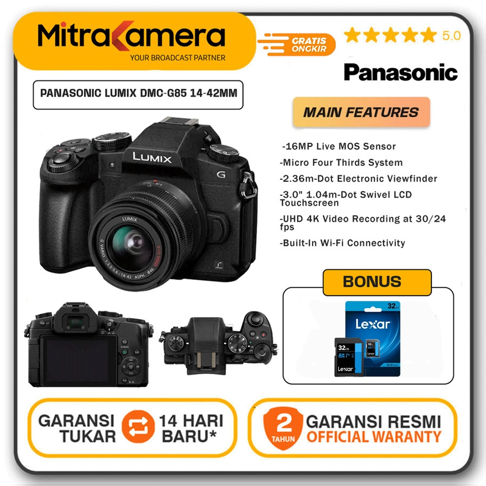 Jual Panasonic Lumix DMC-G85 Kit 14-42mm Paket | Shopee Indonesia
