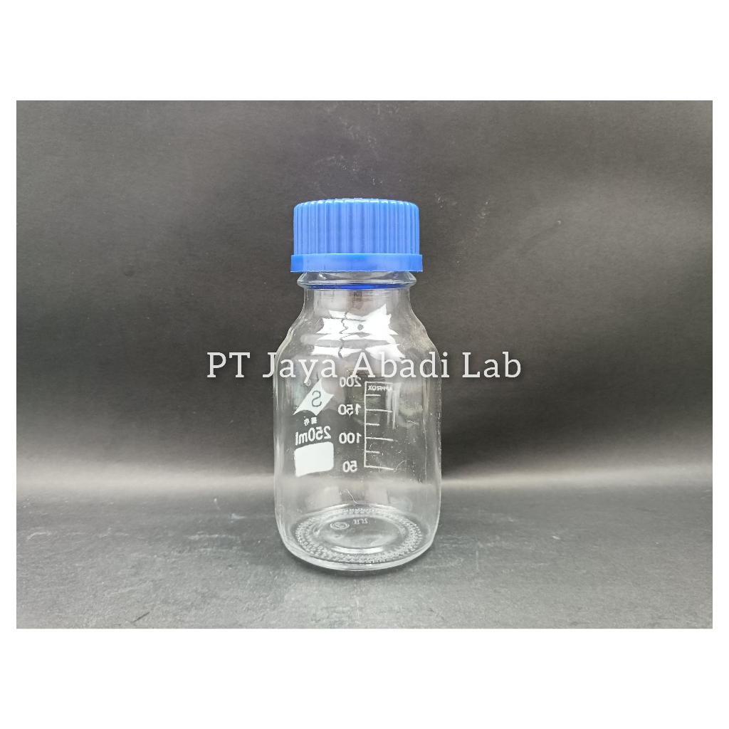 Jual botol sampel botol duran durant RRC bening tutup biru 250ml 250 ml ...