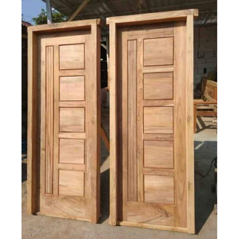 Jual PINTU + KUSEN KAYU JATI | Shopee Indonesia