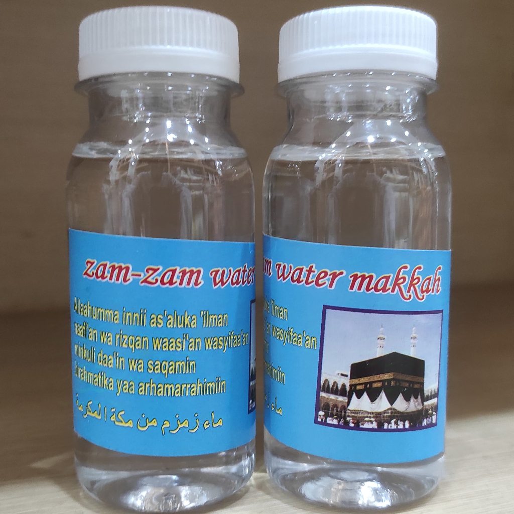 Jual Air Zamzam Water Makkah Asli Botol kecil transparan tebal 80ml ...