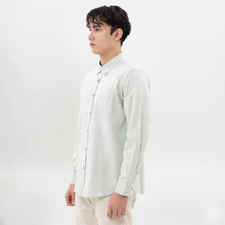 M231 Kemeja Pria Basic Polos Panjang Mint 0642C