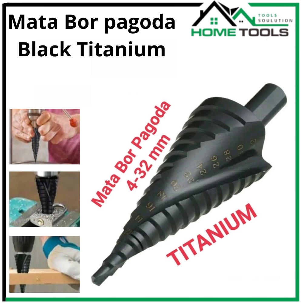 Jual Mata Bor Pagoda 4-32MM Mata Bor Untuk Baja Keras Pagoda Titanium ...