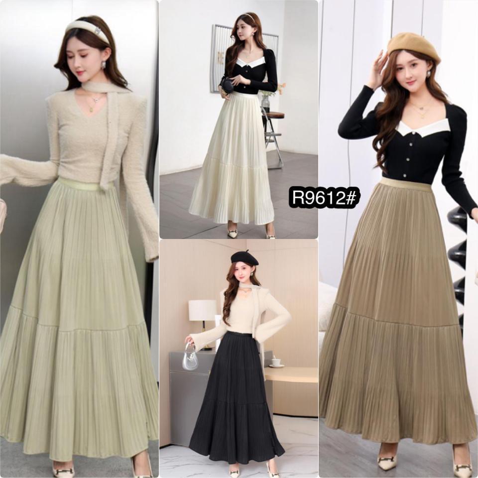 Jual ROK WANITA PANJANG R9612# KOREAN PREMIUM [95CM] PRISKET RAMPEL ...