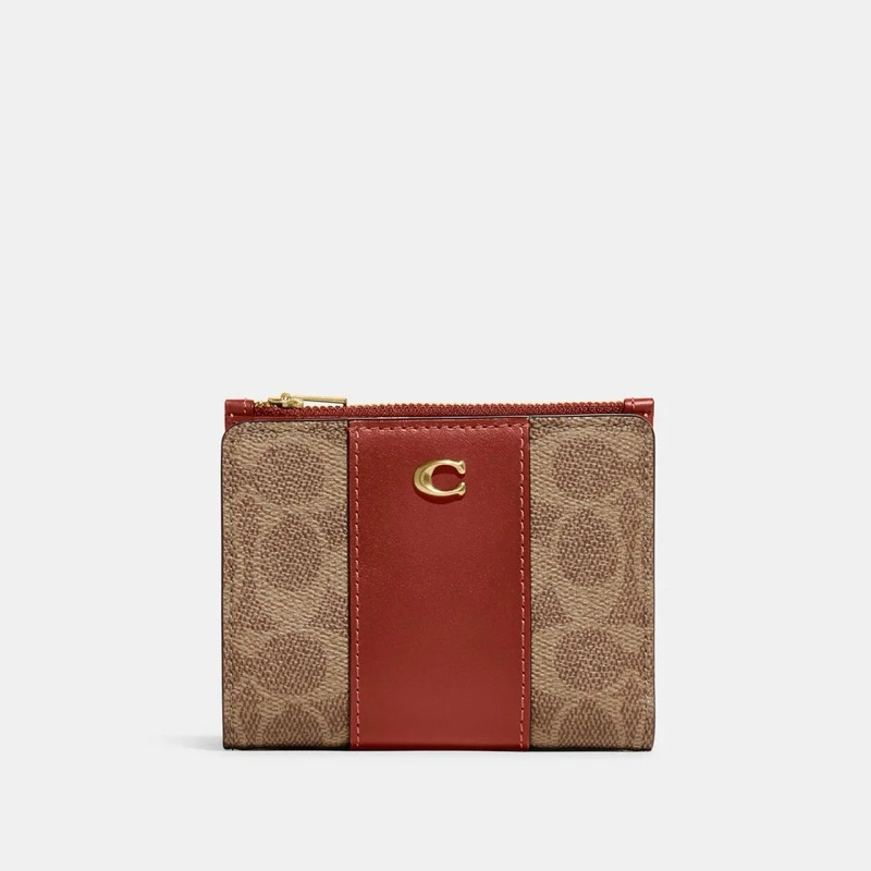 Jual COC C8526 Bifold Snap Small Wallet In Signature Canvas | Shopee ...