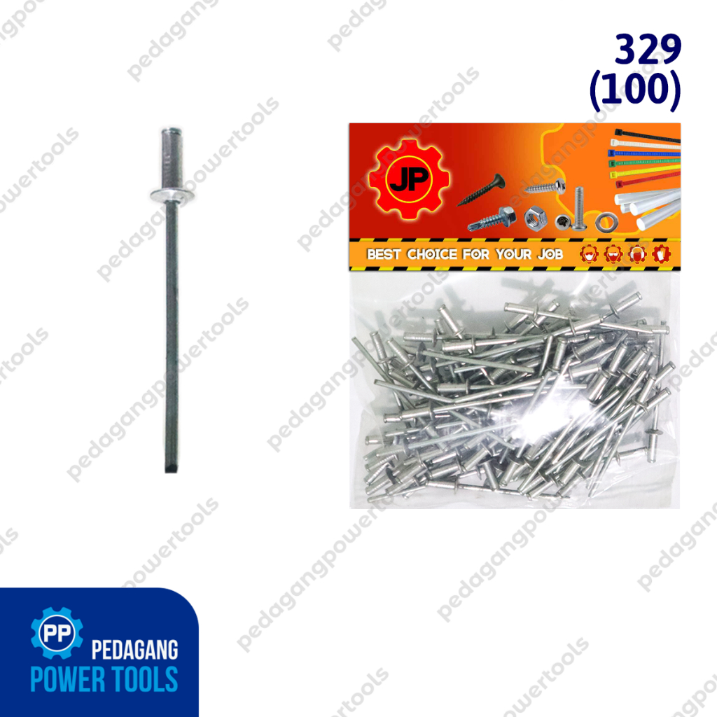 Jual PAKU RIVET 329 - 2.4 X 7 MM BLIND RIPET RIFET TEMBAK ALUMINIUM 100 ...