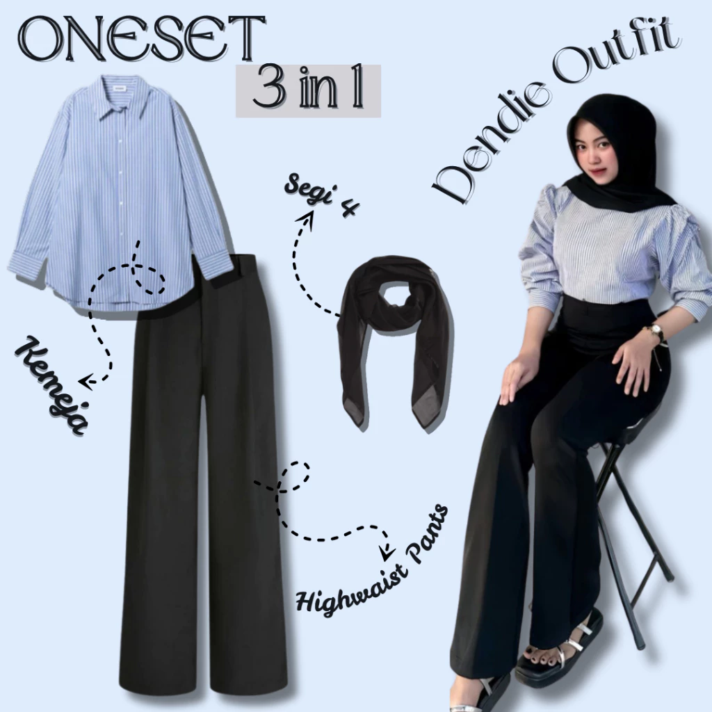 Oneset 3in1 Dendie Outfit Free Gift 017