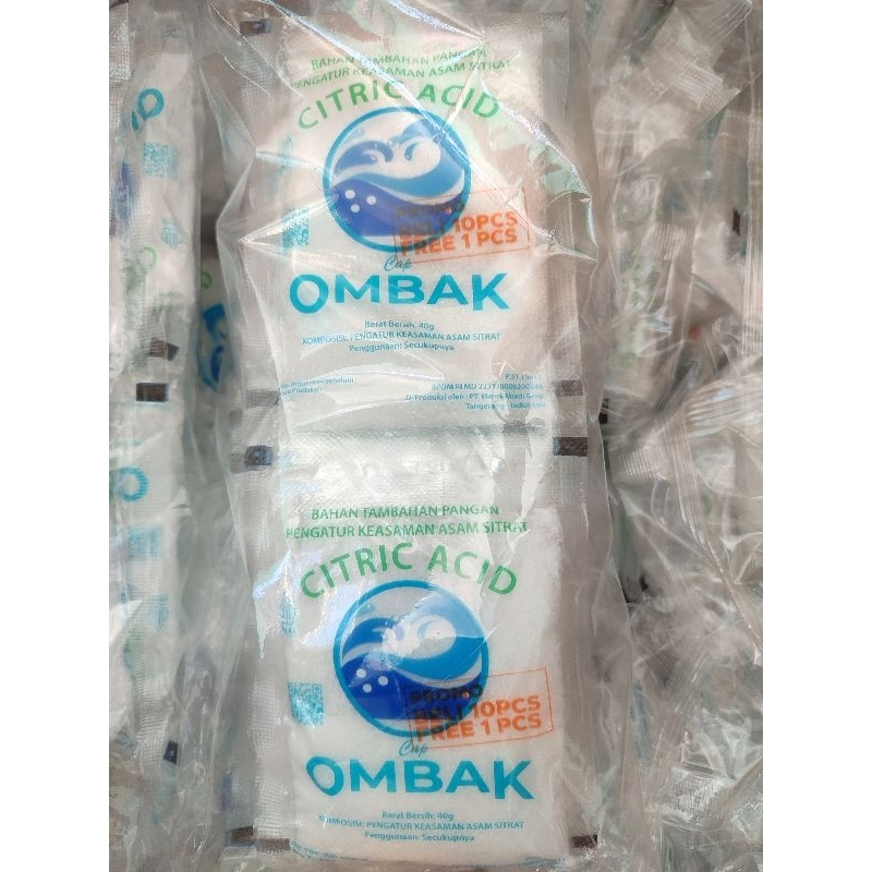 Jual Cap Ombak Sitrun Citrun Asam Sitrat Citric Acid 40G 1 Renceng Isi ...