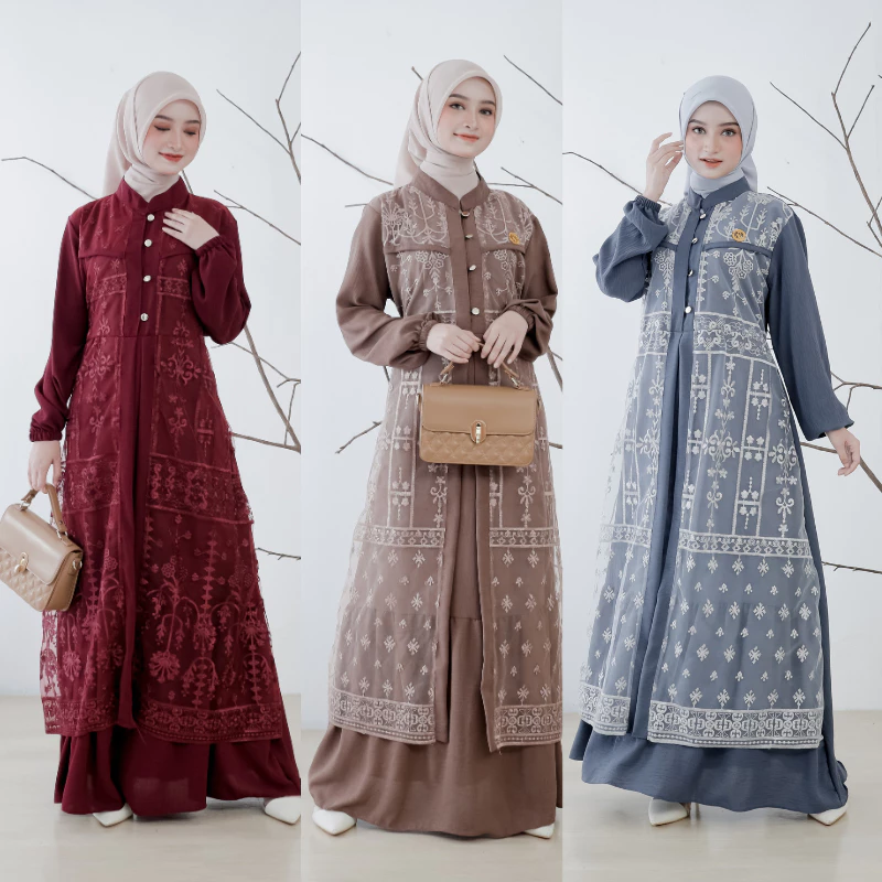 Aisyah Gamis Brokat Elegan Pesta