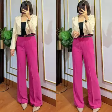 Celana Kulot Highwaist Pants Wanita Premium Bahan Tebal Hw Pants
