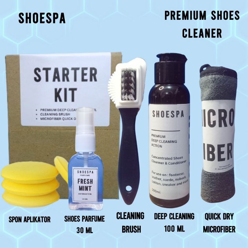 Jual SHOESPA - STARTER KIT PEMBERSIH SEPATU PUTIH DAN WARNA - SABUN ...