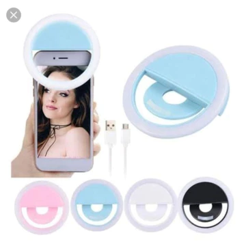 Ats Lampu Selfie Ring Light Flash Ringlight 3 Tingkat Cahaya Led Charm Eyes Cantik Terang