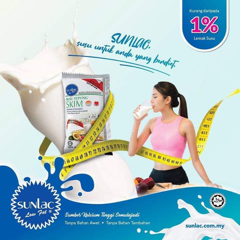 Jual SUNLAC Low Fat Susu Bubuk Skim Malaysia (700g) | Shopee Indonesia