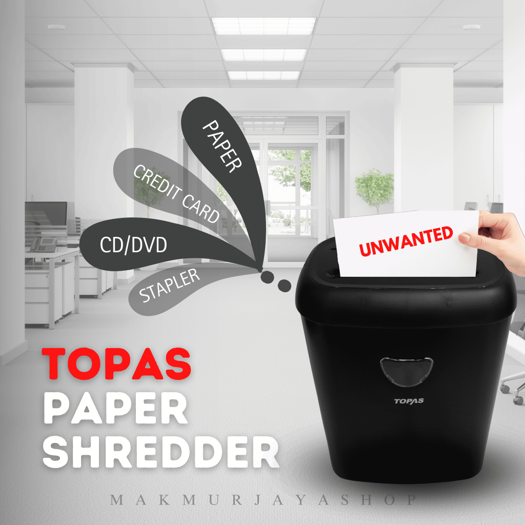Jual Mesin Penghancur Kertas TOPAS TP-12C Paper Shredder Topas Cross ...