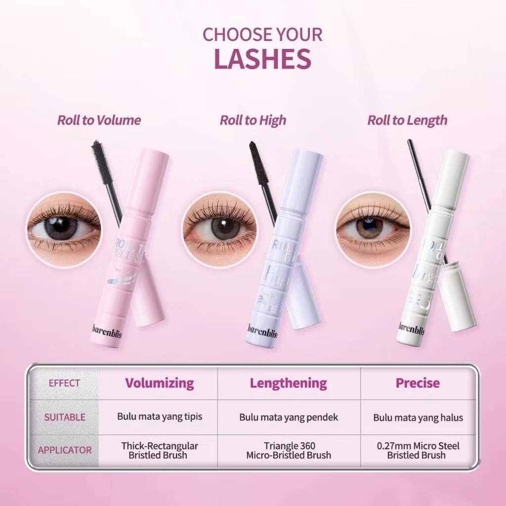 Jual ARJUNA BNB barenbliss Korean Mascara Series/Roll To Volume Mascara ...
