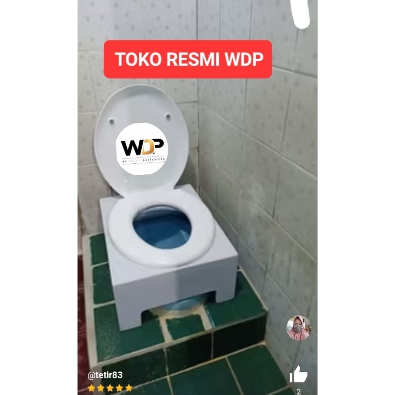 Wc duduk portableku 20 cm asli WDP aman di gunakan ibu hamil dan lansia
