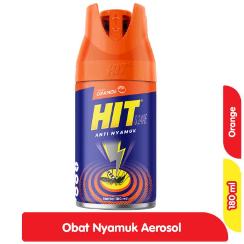 Jual HIT Obat Nyamuk Aerosol Orange 180 ml | Shopee Indonesia