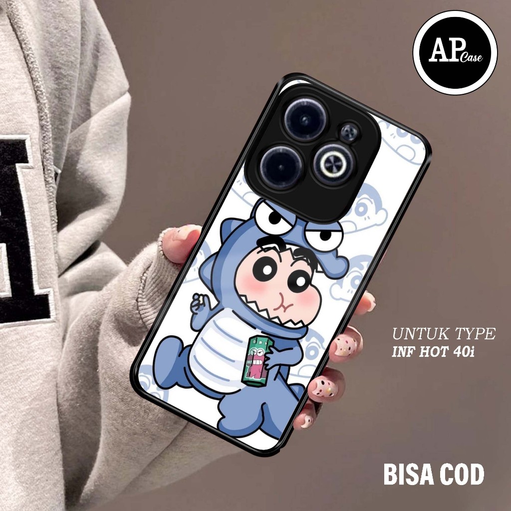 Jual Case INFINIX HOT 40i Hardcase 2D Glossy Case Motif SHNCHAN Terbaru ...