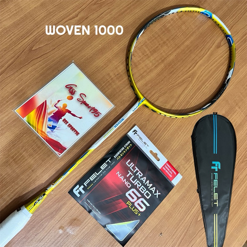 Jual RAKET BADMINTON BULU TANGKIS FELET WOVEN 1000 PRO | Shopee Indonesia