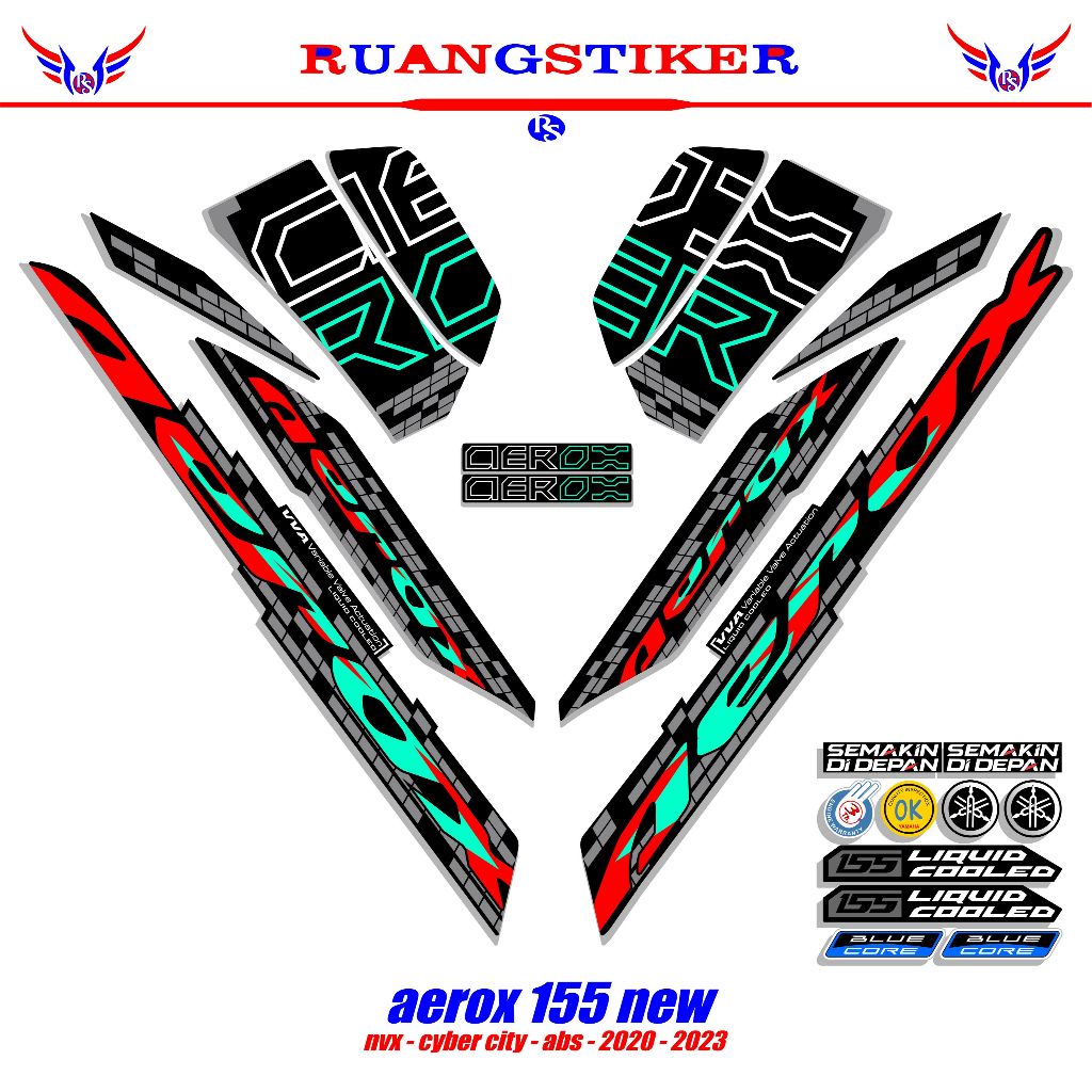Jual Striping Aerox Motif 6/2020-2023/Nvx/Cyber City/Yamaha/New ...