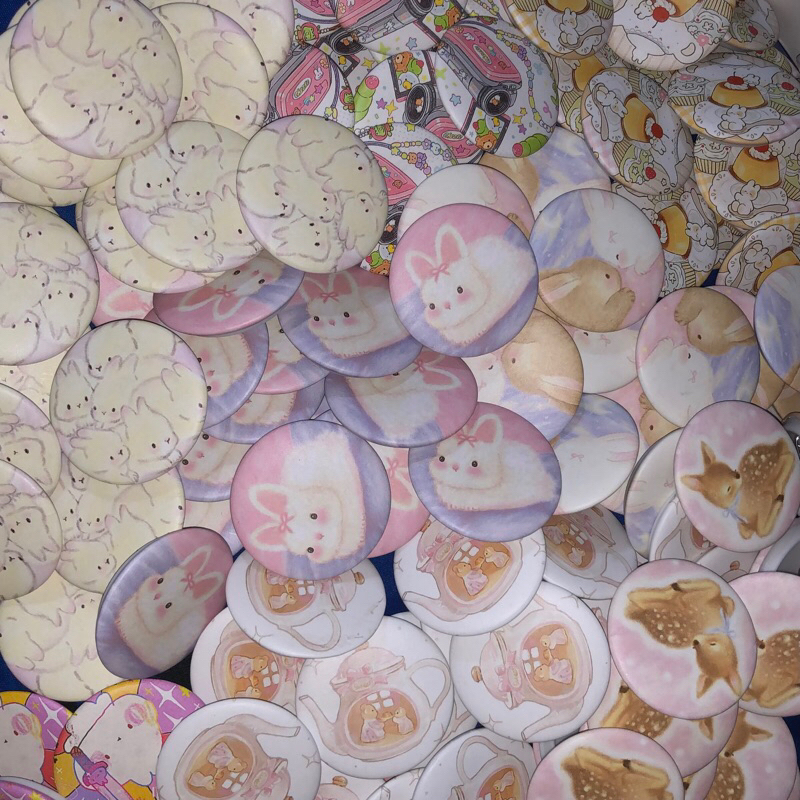 Jual [2] pink version pin button bross pin bag - doff 44mm | Shopee ...