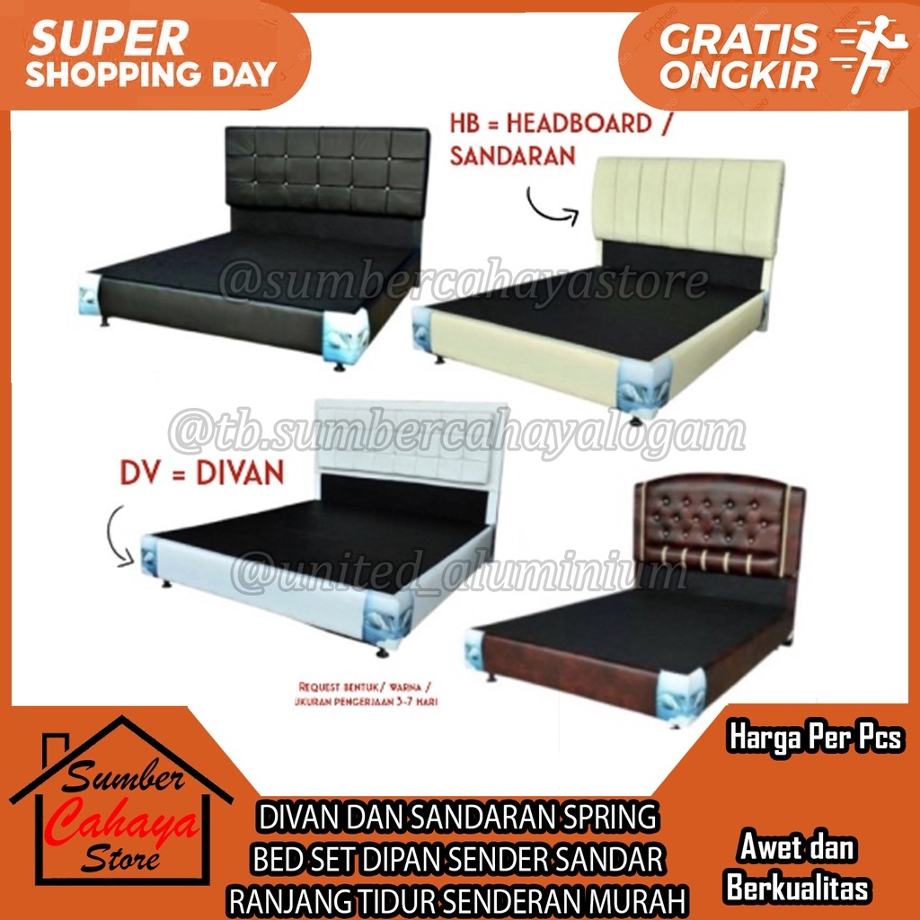 Jual [Instant] DIVAN SANDARAN SPRING BED SET DIPAN SENDER SANDAR ...