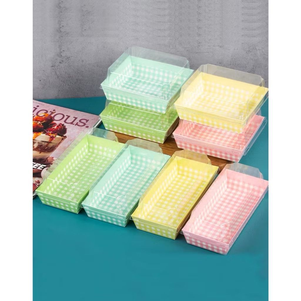 Jual POPIBake 10 PCS PREMIUM BOX Cup Roti Oven PANJANG KOTAK MOTIF ...