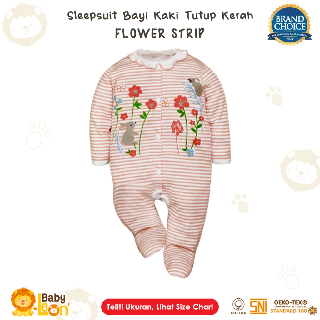 BABY LEON Sleepsuit Bayi Jumpsuit Bayi Jumpsuit Newborn Sleepsuit Bayi  Tutup Kaki 12 Bulan BC-808 BC-806 BC-807
