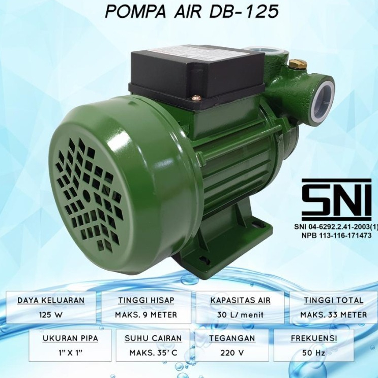 Jual Pompa Air MOSWELL DB 125 Setara inter NATIONAL DB 125 DB125